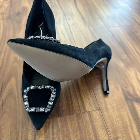 Sam Edelman Suede Harriett Beaded Buckle Pumps Size: 5.5 - Picture 6 of 6